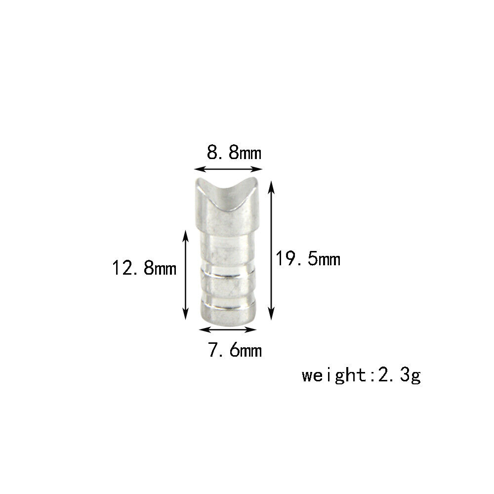 12PCSAluminum Crossbow Half Moon Arrow Nocks Tails 7.6mm Archery Arrows Shaft DIY